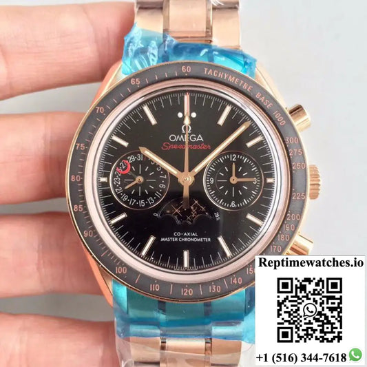 Omega Speedmaster Moonwatch Moonphase Chronograph 304.63.44.52.01.001 Black Dial - Watches