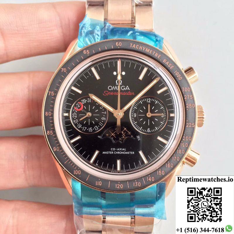 Omega Speedmaster Moonwatch Moonphase Chronograph 304.63.44.52.01.001 Black Dial-Rep Time Watches