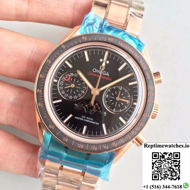 Omega Speedmaster Moonwatch Moonphase Chronograph 304.63.44.52.01.001 Black Dial-Rep Time Watches