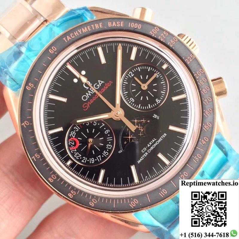 Omega Speedmaster Moonwatch Moonphase Chronograph 304.63.44.52.01.001 Black Dial-Rep Time Watches