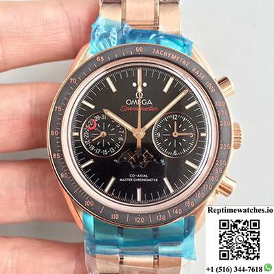 Omega Speedmaster Moonwatch Moonphase Chronograph 304.63.44.52.01.001 Black Dial-Rep Time Watches