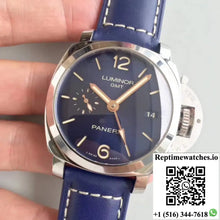 Panerai Luminor 1950 3 Days GMT Acciaio PAM688 VS Factory V2 Blue Dial - Watches