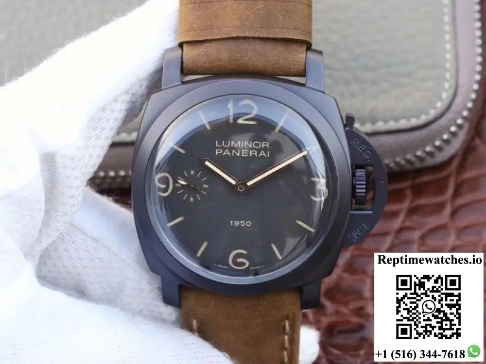 Panerai Luminor 1950 3 Days PAM 375 ZF Factory Black Dial - Watches