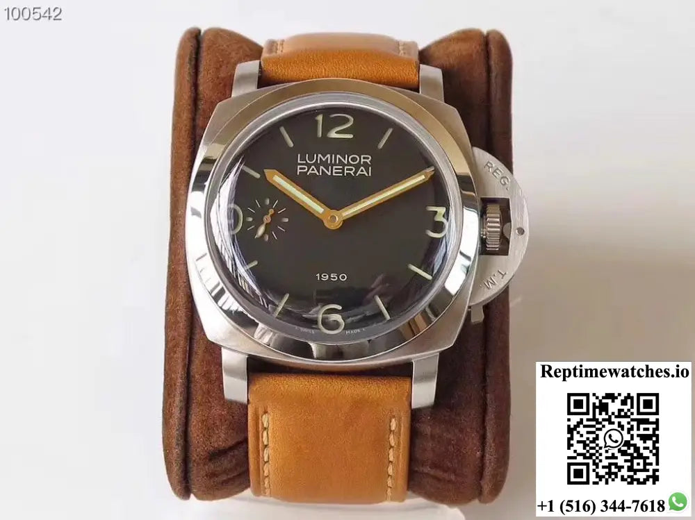Panerai Luminor 1950 PAM127 ZF Factory Superlumed Black Dial - Watches