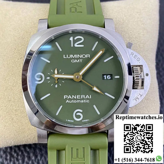 Panerai Luminor PAM01056 VS Factory Green Rubber Strap - Watches