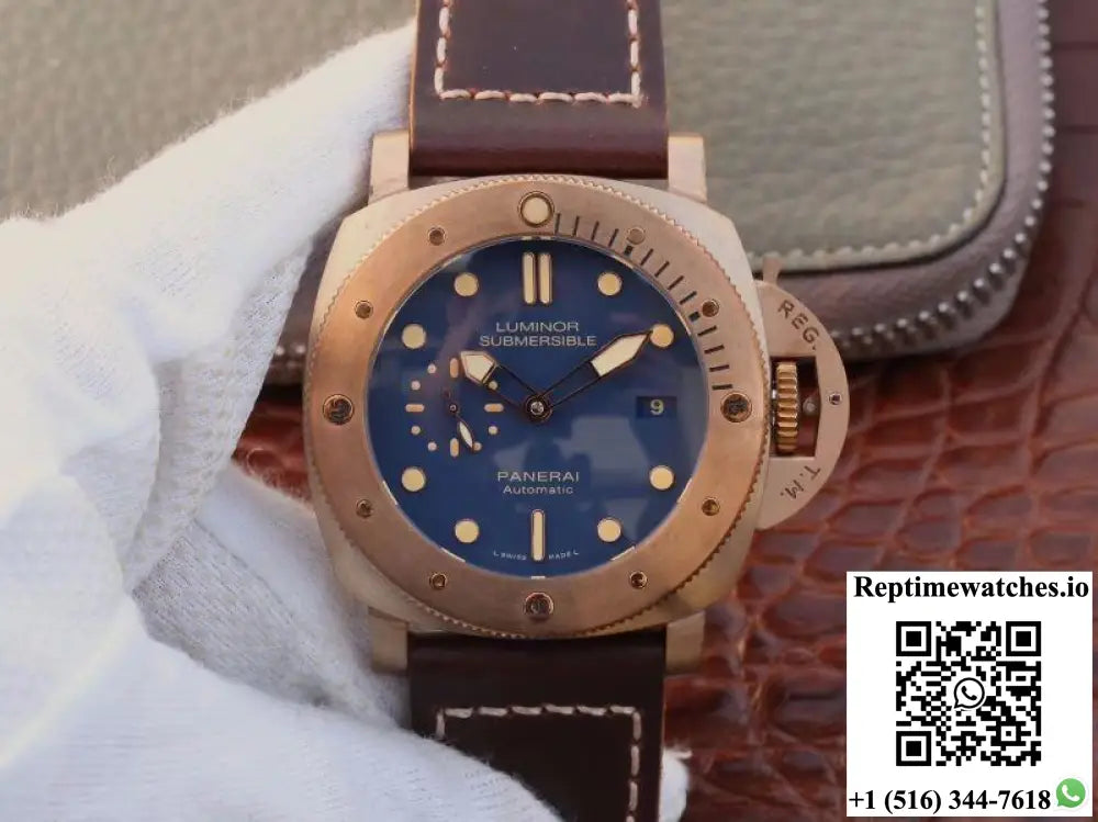Panerai Luminor Submersible 1950 3 Days Automatic Bronzo PAM671 VS Factory V2 Blue Dial - Watches