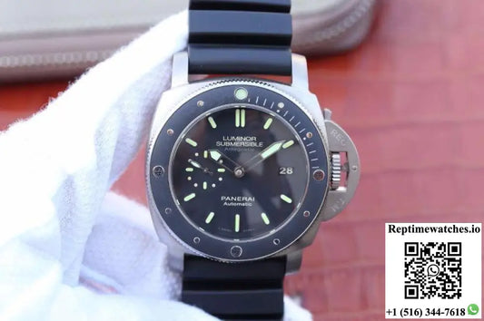 Panerai Luminor Submersible 1950 Amagnetic 3 Days PAM389 VS Factory V2 Black Dial - Watches