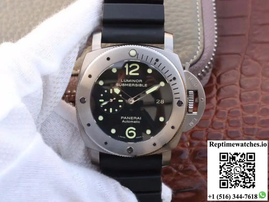 Panerai Luminor Submersible 1950 Amagnetic 3 Days Titanium PAM389 VS Factory V2 Black Dial - Watches