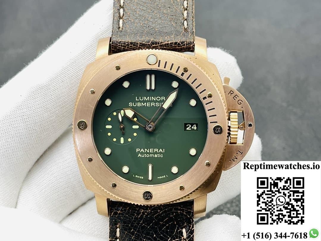 Panerai Submersible Pam00382 Vs Factory Leather Strap-Rep Time Watches