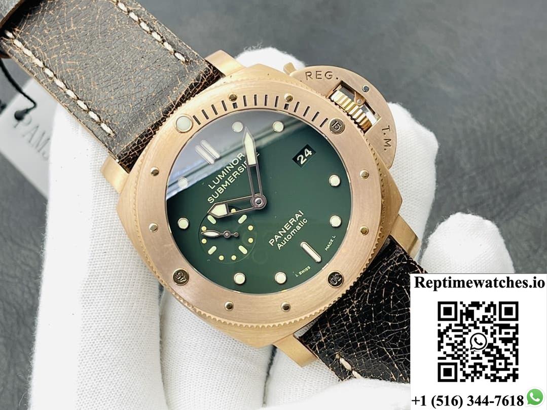 Panerai Submersible Pam00382 Vs Factory Leather Strap-Rep Time Watches