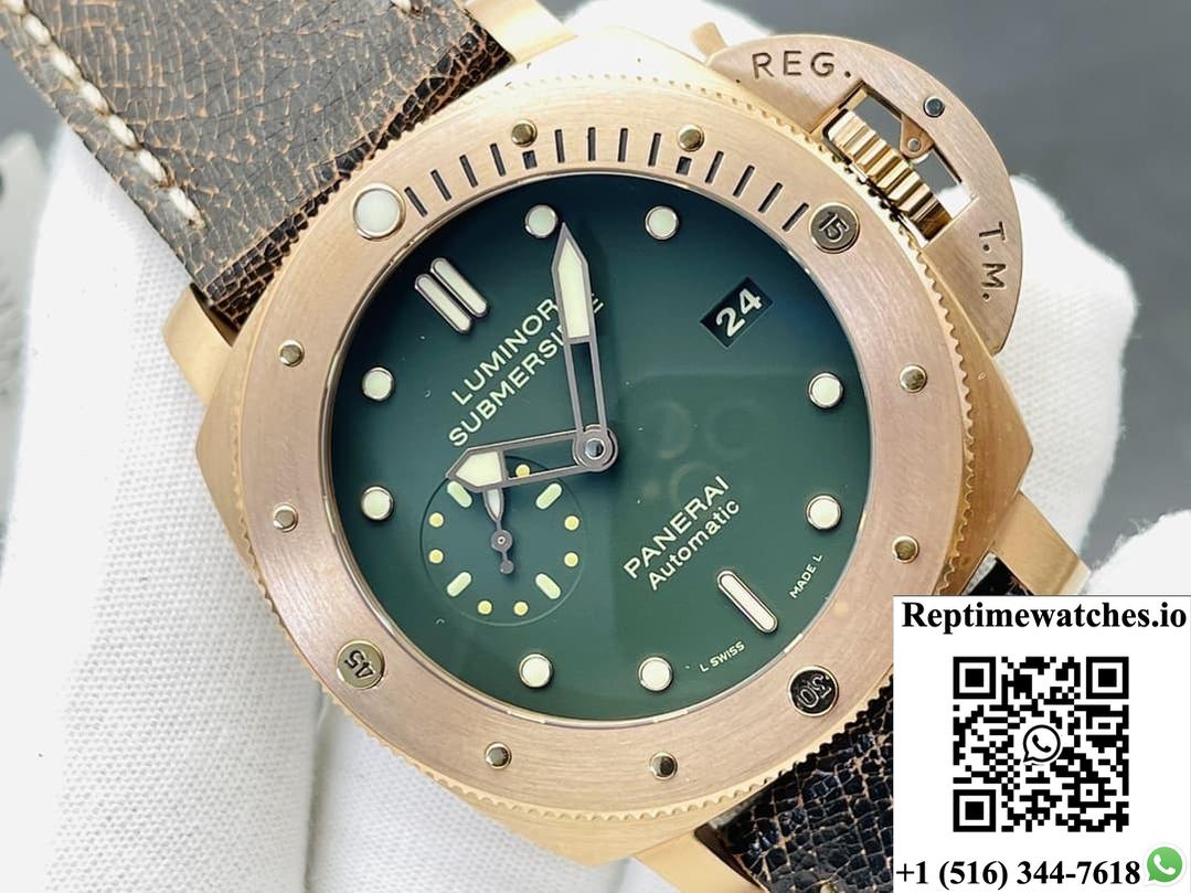 Panerai Submersible Pam00382 Vs Factory Leather Strap-Rep Time Watches