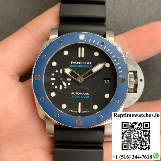 Panerai Submersible PAM01209 VS Factory Blue Bezel - Watches