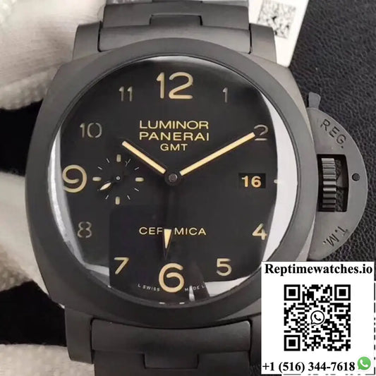 Panerai Tuttonero Luminor 1950 3 Days GMT PAM438 VS Factory Black Dial Product Photo 1