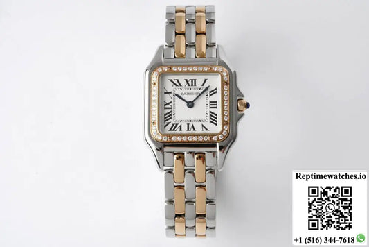 Panthere De Cartier W3PN0007 27MM BV Factory White Dial - Watches