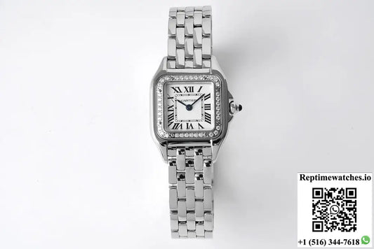 Panthere De Cartier W4PN0007 22MM BV Factory White Dial - Watches