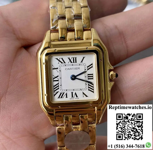 Panthere De Cartier WGPN0009 27MM BV Factory White Dial - Watches