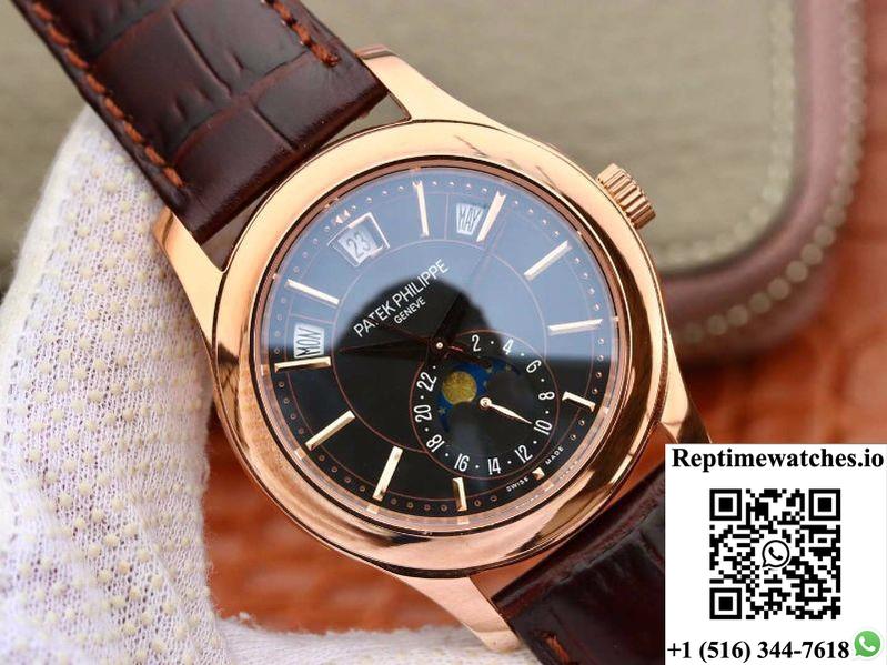 Patek Philippe Annual Calendar 5205G-001 Km Factory Black Dial-Rep Time Watches