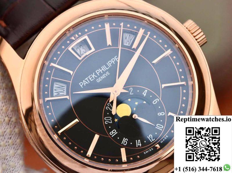 Patek Philippe Annual Calendar 5205G-001 Km Factory Black Dial-Rep Time Watches