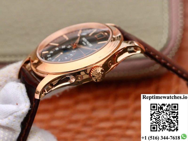 Patek Philippe Annual Calendar 5205G-001 Km Factory Black Dial-Rep Time Watches
