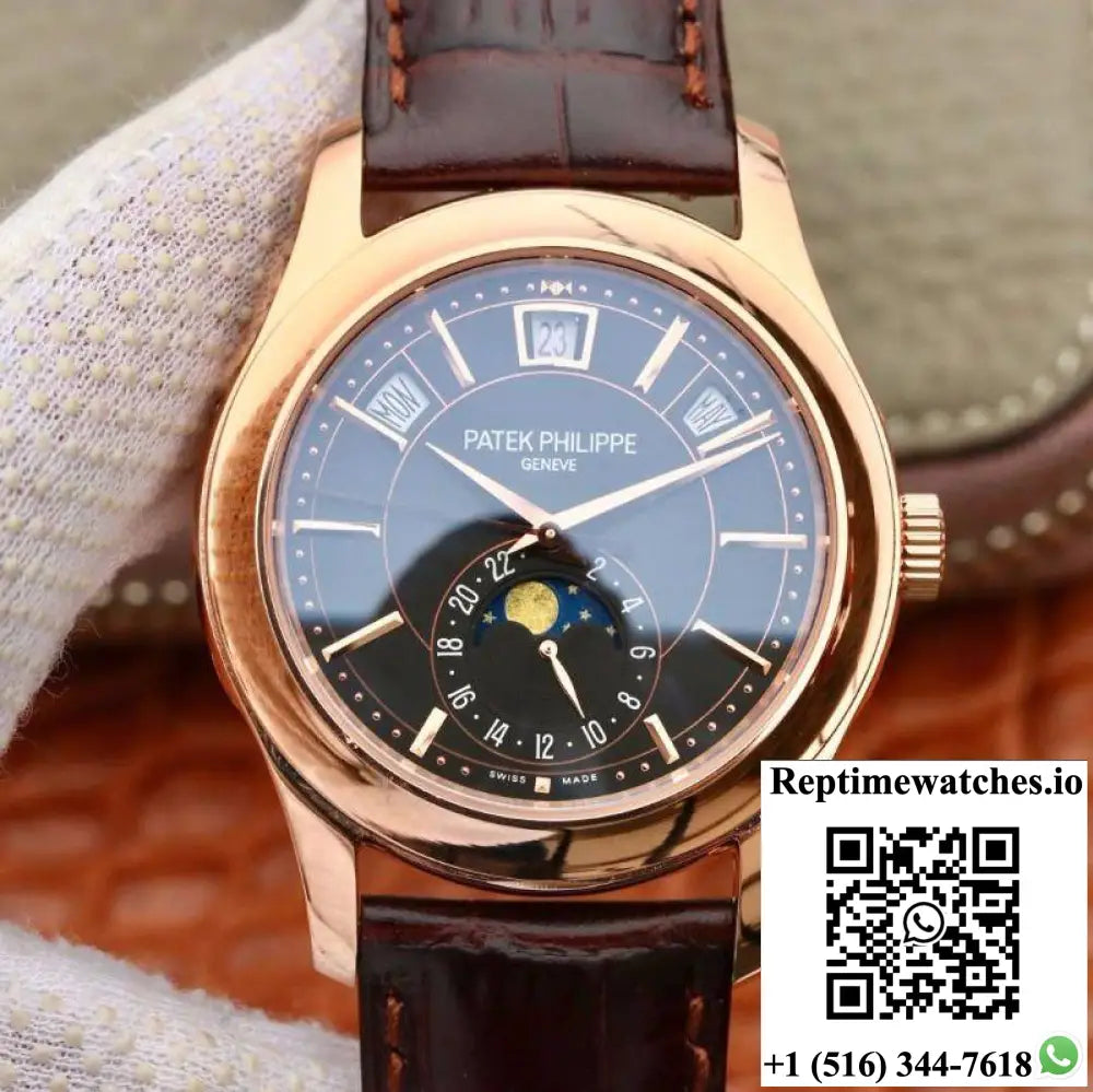 Patek Philippe Annual Calendar 5205G-001 KM Factory Black Dial - Watches