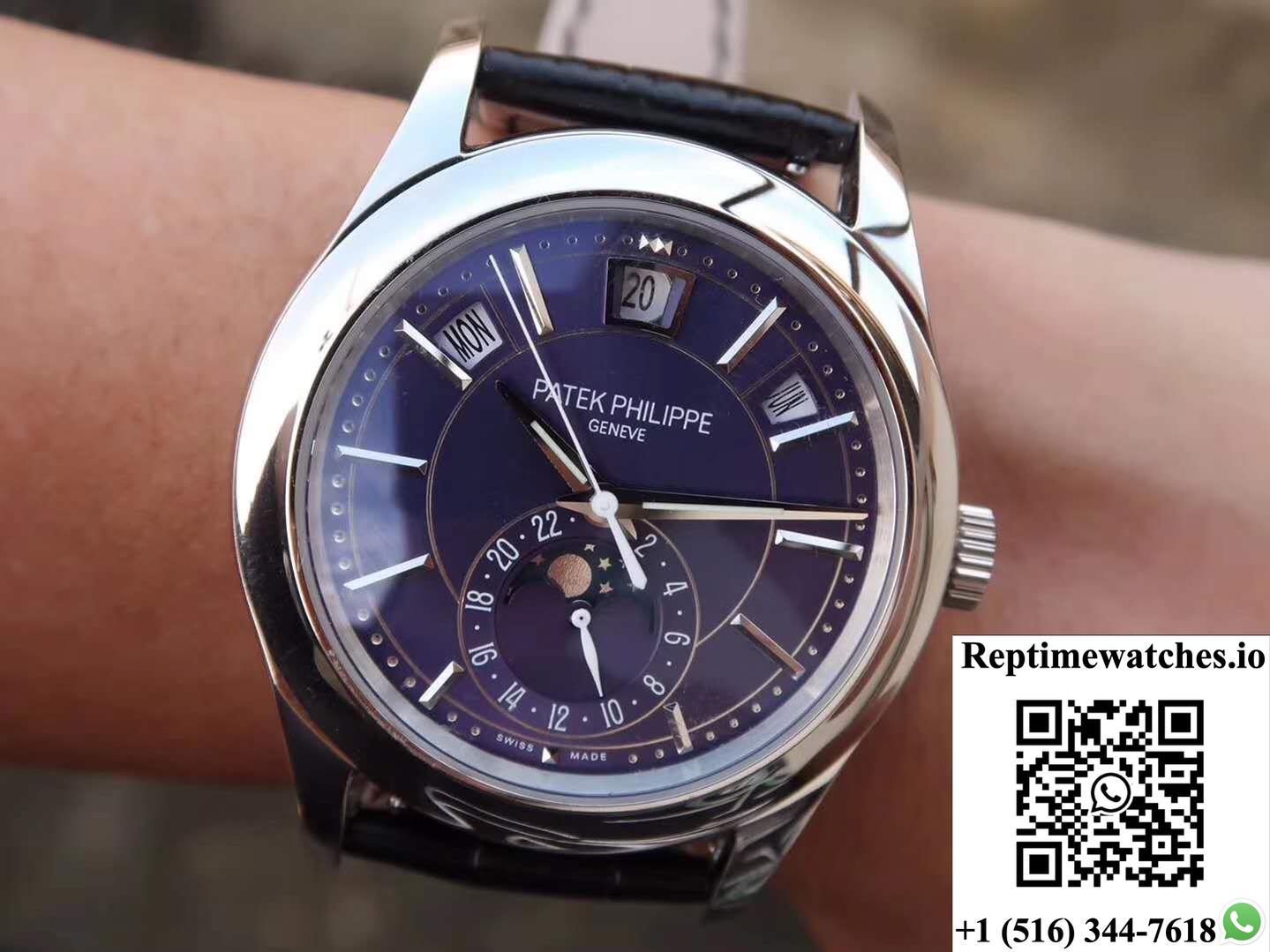 Patek Philippe Annual Calendar 5205G-013 Blue Dial-Rep Time Watches