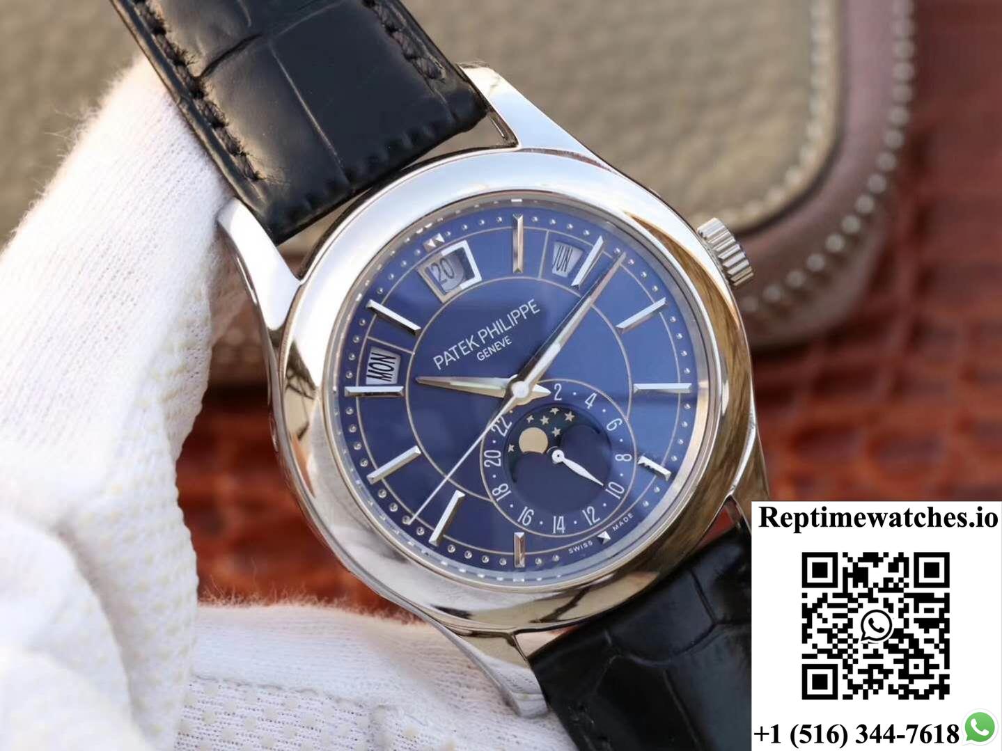 Patek Philippe Annual Calendar 5205G-013 Blue Dial-Rep Time Watches