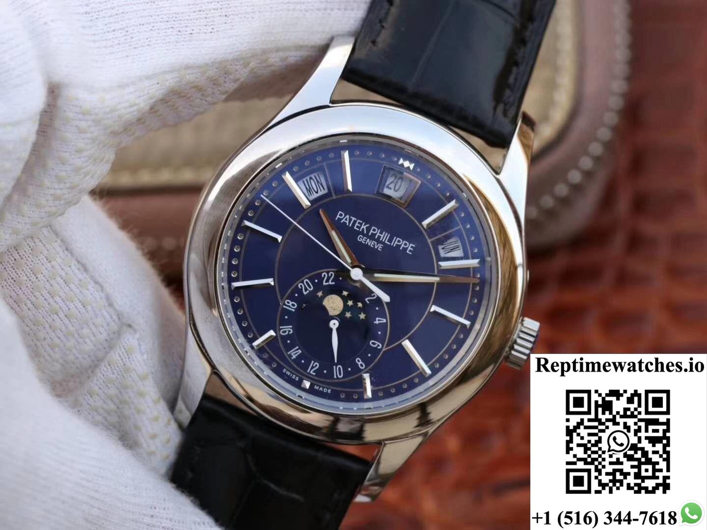 Patek Philippe Annual Calendar 5205G-013 Blue Dial-Rep Time Watches