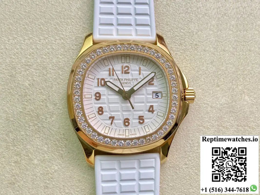 Patek Philippe Aquanaut 5067A Quartz Ladies PPF Factory Yellow Gold Diamond-set Bezel - Watches