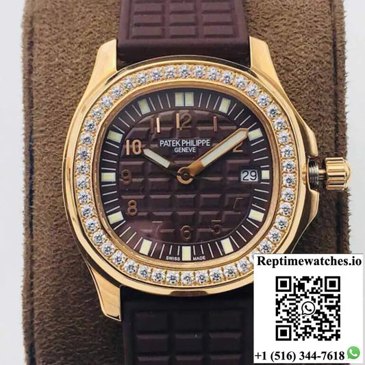 Patek Philippe Aquanaut 5067A Quartz Movement PPF Factory Rose Gold Brown Dial - Watches