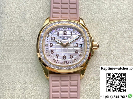 Patek Philippe Aquanaut 5072R-001 Ppf Factory Rose Gold Mother Of Pearl Dial-Rep Time Watches