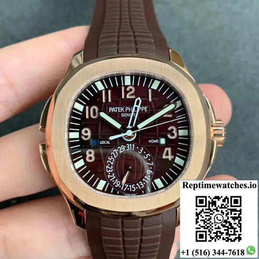 Patek Philippe Aquanaut 5164R-001 GR Factory Rose Gold Brown Dial - Watches