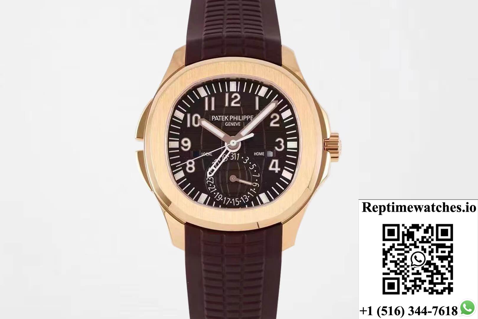 Patek Philippe Aquanaut 5164R-001 Zf Factory Brown Dial-Rep Time Watches