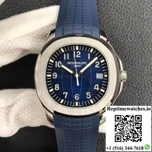 Patek Philippe Aquanaut 5168G-001 3K Factory Blue Strap - Watches