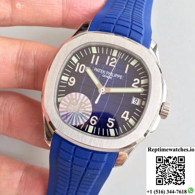 Patek Philippe Aquanaut 5168G-001 Pf Factory Black-Blue Dial-Rep Time Watches