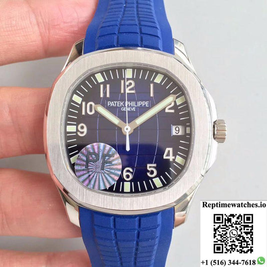 Patek Philippe Aquanaut 5168G-001 Pf Factory Black-Blue Dial-Rep Time Watches
