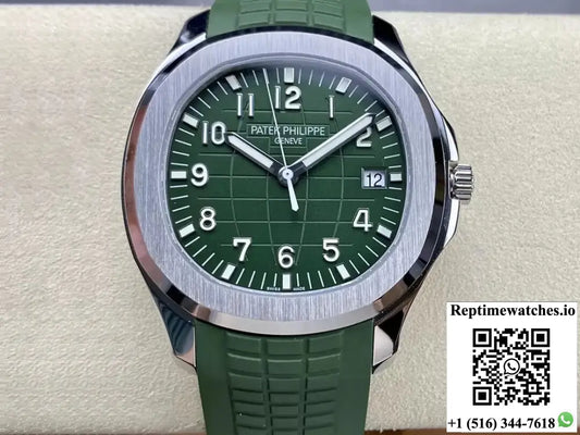 Patek Philippe Aquanaut 5168G-010 3K Factory V2 Upgraded Version Green Strap - Watches