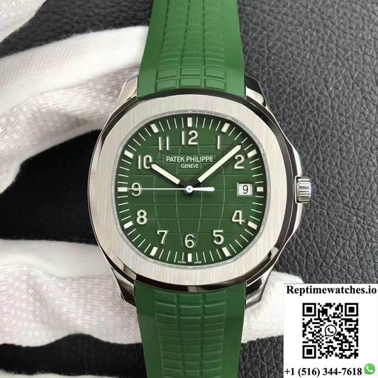 Patek Philippe Aquanaut 5168G 3K Factory Green Strap-Rep Time Watches