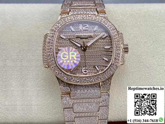 Patek Philippe Aquanaut 7118/1450R-001 GR Factory Gold Diamond Dial - Watches