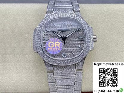 Patek Philippe Aquanaut 7118/1450G-001 Gr Factory Diamond Dial-Rep Time Watches