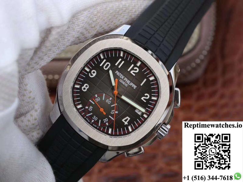 Patek Philippe Aquanaut Chronograph 5968A-001 Black Dial-Rep Time Watches