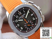 Patek Philippe Aquanaut Chronograph 5968A Orange Rubber Strap Black Dial - Watches