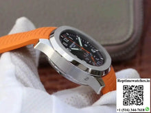 Patek Philippe Aquanaut Chronograph 5968A Orange Rubber Strap Black Dial - Watches