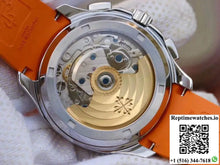 Patek Philippe Aquanaut Chronograph 5968A Orange Rubber Strap Black Dial - Watches