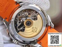 Patek Philippe Aquanaut Chronograph 5968A Orange Rubber Strap Black Dial - Watches