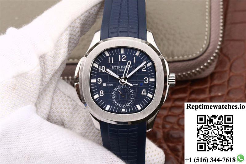 Patek Philippe Aquanaut Dual Time 5164A-001 Mp Factory Blue Dial-Rep Time Watches
