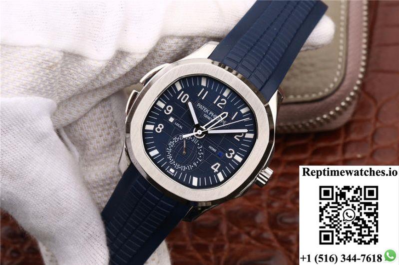 Patek Philippe Aquanaut Dual Time 5164A-001 Mp Factory Blue Dial-Rep Time Watches