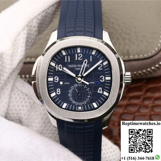Patek Philippe Aquanaut Dual Time 5164A-001 Mp Factory Blue Dial-Rep Time Watches