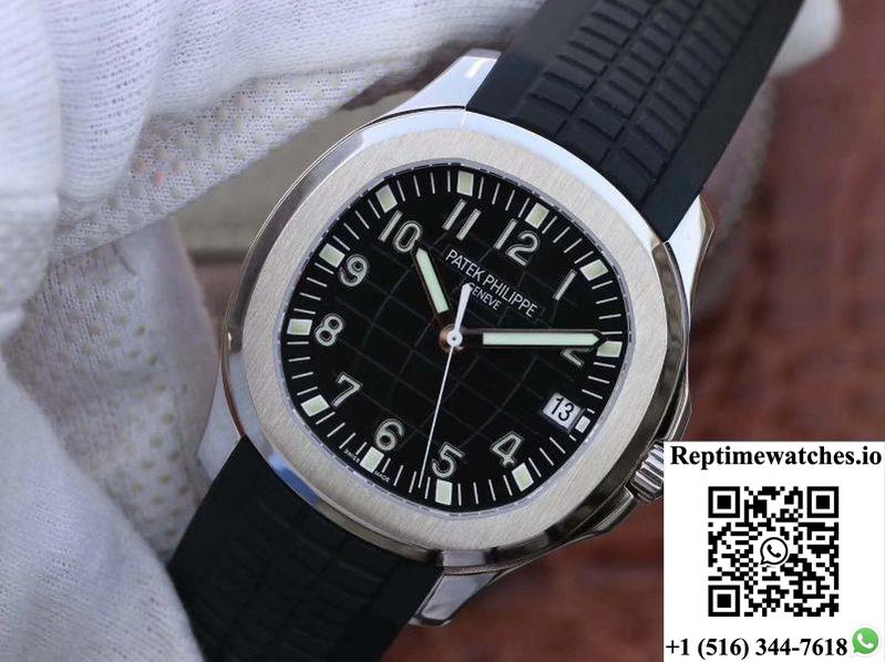 Patek Philippe Aquanaut Jumbo 5167A-001 Black Dial-Rep Time Watches