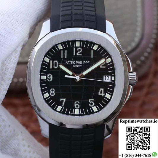 Patek Philippe Aquanaut Jumbo 5167A-001 Black Dial-Rep Time Watches