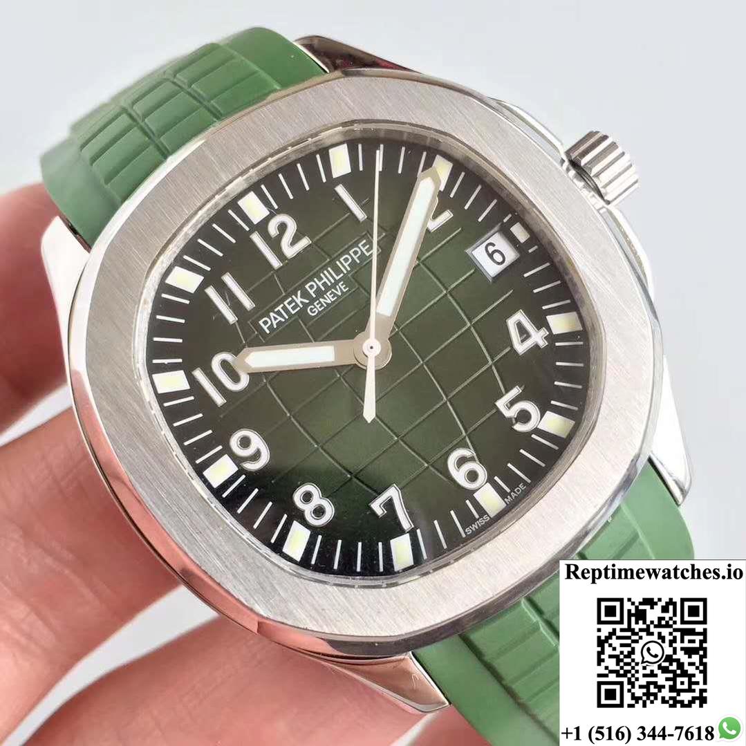 Patek Philippe Aquanaut Jumbo 5167A Pf Factory Green Dial-Rep Time Watches
